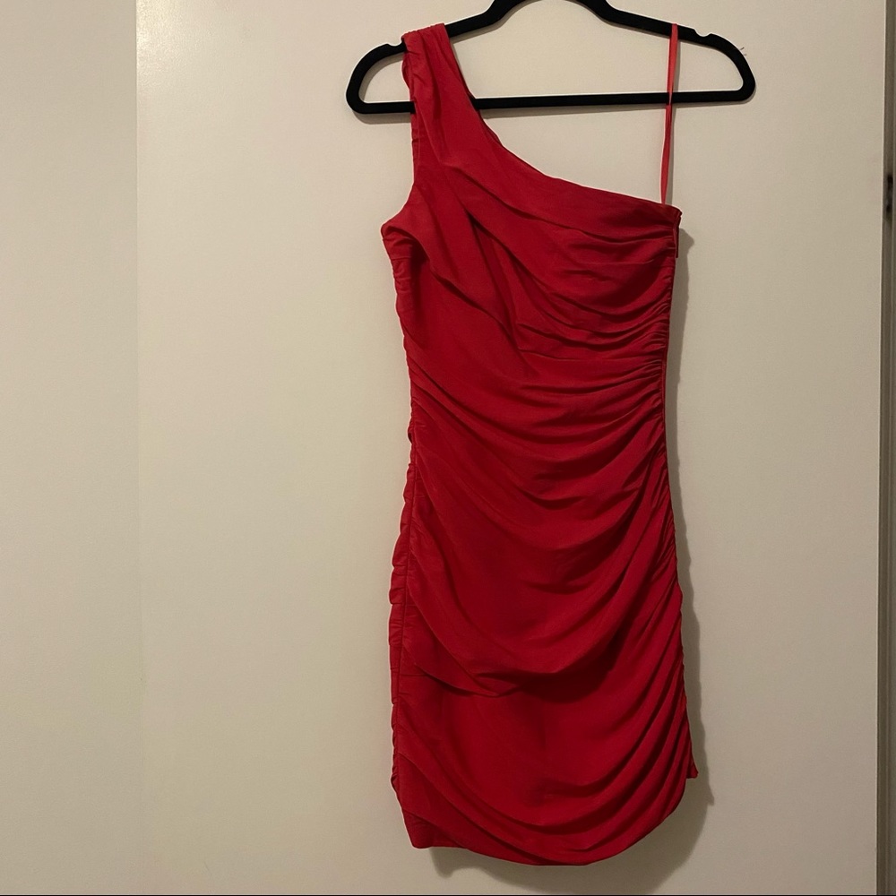 Red Armani Exchange mini dress